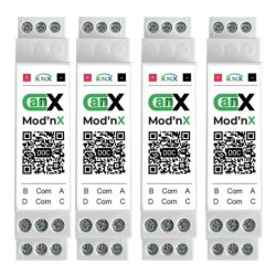 4 x Mod'nX - KNX Modules 4 - I/P or 4 - O/P, Rail Din, 1 Module
